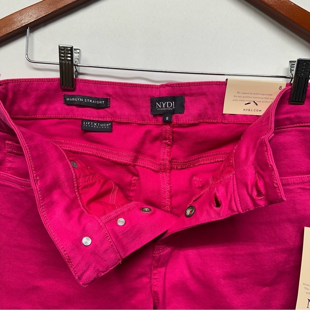 Not Your Daughter’s Jeans Marilyn Straight Ankle Big Pink Size 8 NWT - Picture 7 of 9